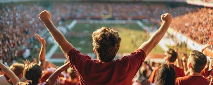 a crowd of people at a soccer game